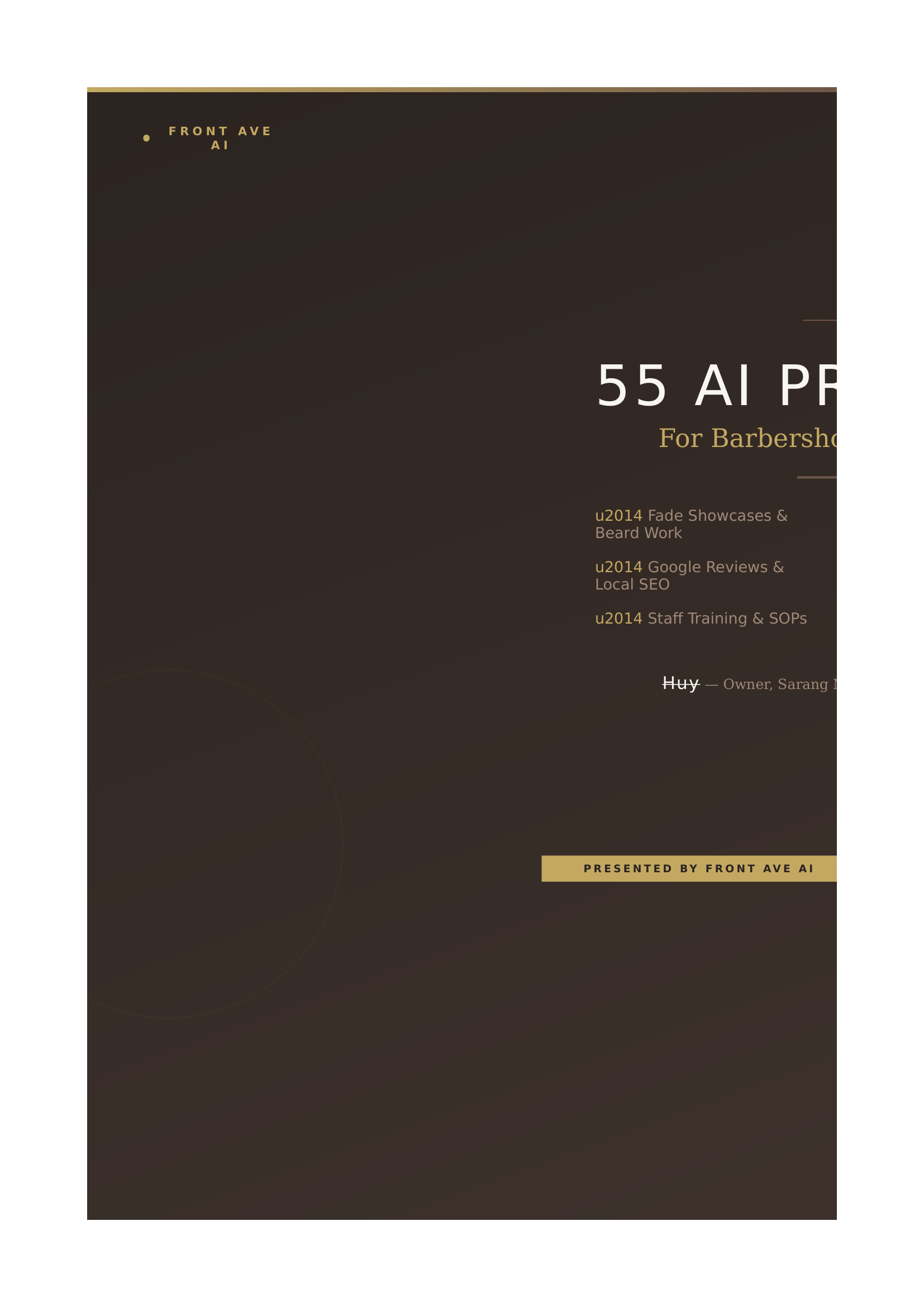 Cover of the 55 AI Prompts for Barbershop Marketing pack